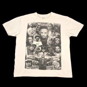 Y2K Rap Legends Hip Hop White Tee T Shirt size XXL 2XL Streetwear B7